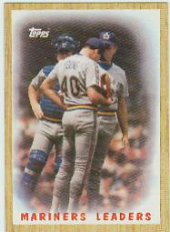 1987 Topps Baseball Cards      156     Mariners Team#{(Mound conference)